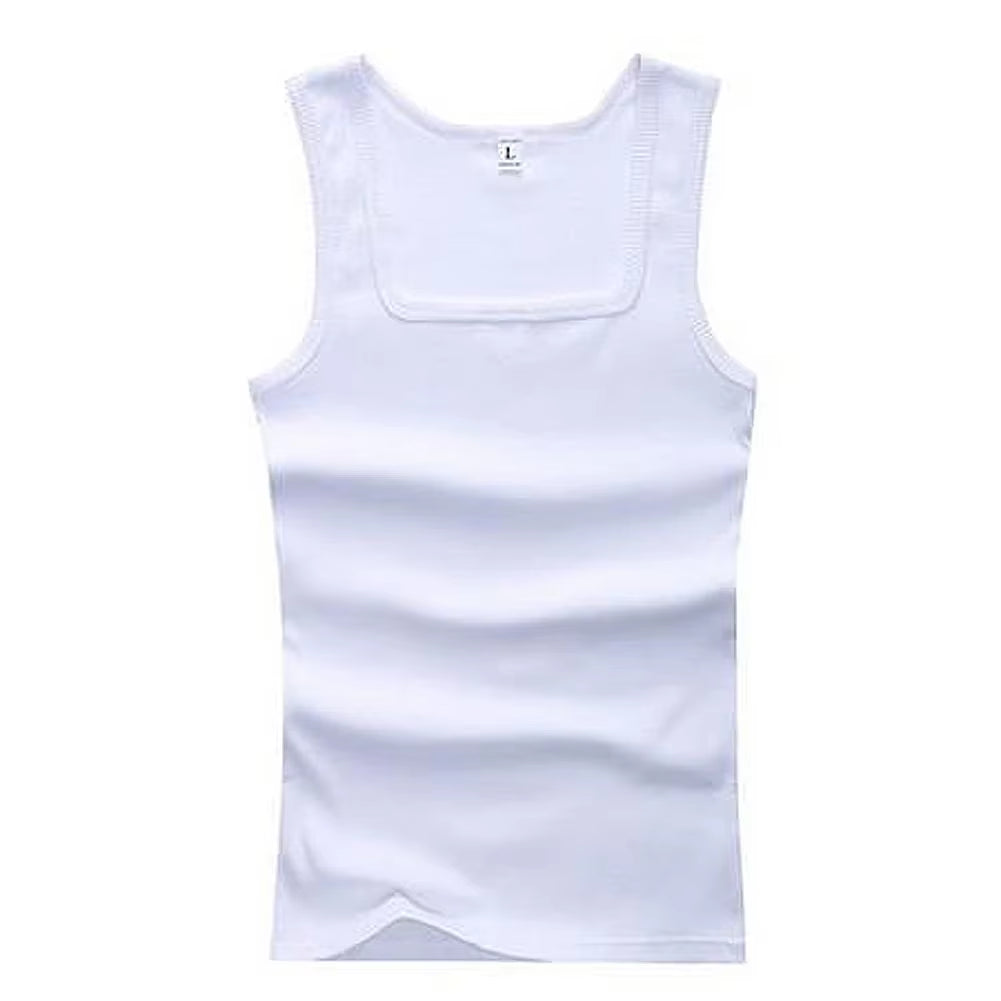 Men Muscle Vests Cotton Underwear Sleeveless Tank Top Solid Muscle Vest Undershirts O-Neck Gymclothing Bodybuilding Tank Tops