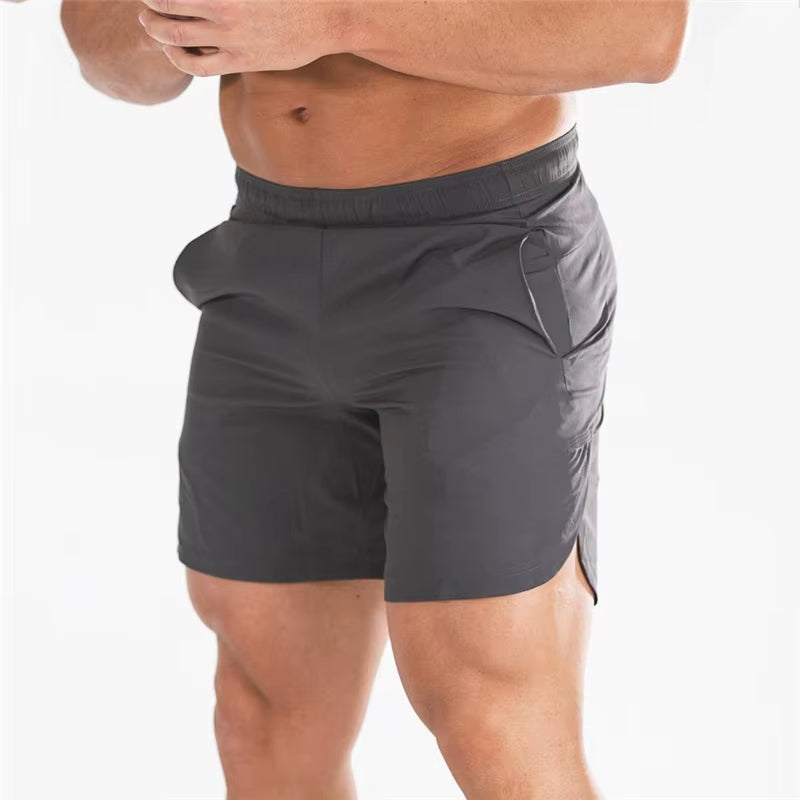 Summer Gym Shorts Men Quick Dry Running Shorts Men Fitness Slim Fit Shorts Male Bodybuilding Training Sports Short Pants Man